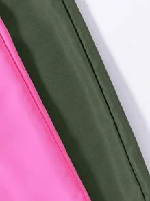 SHEIN Set Of 2 Tactical Style Pants For Tween Girls, Comes With Chain - Multicolor - View 3