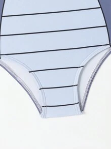 嬰兒男童卡通印花背心一件式泳衣 - 灰色 - 查看 5