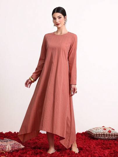 Divindia Women's Striped Print Style Dress