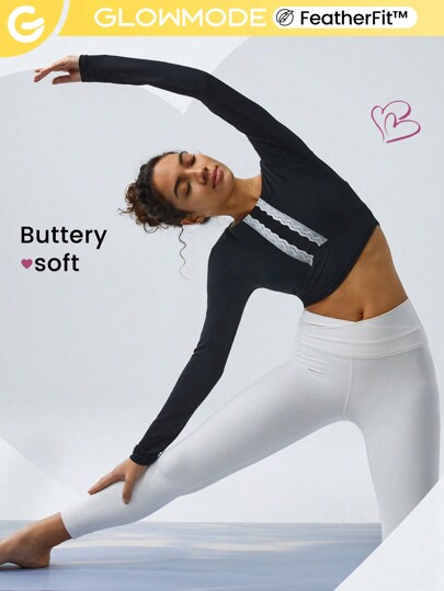 GLOWMODE تي شيرت كم طويل من سيركيت FeatherFit™ تأثير منخفض يومي يوم الحب