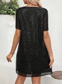 SHEIN Solid Color V-Neck Dress For Maternity
