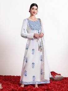 Divindia Vestido bohemio estampado para mujer