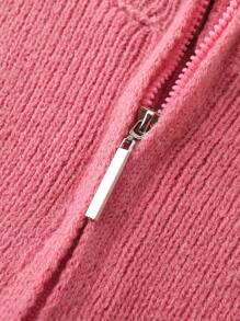 Suéter De Cuello Alto Sin Mangas Para Niña Adolescente - Rosa - Ver 4