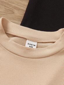 Elladie kids 少女圓領針織t恤