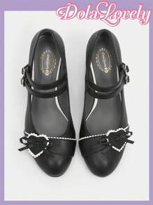 Dola Lovely Fashionable Comfortable All-Match High Heels - Black - View 9