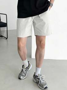DAZY Hombres Shorts con bolsillos oblicuos de pierna recta