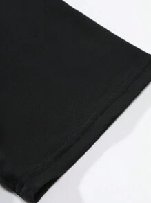 Manfinity Homme Áo thun nam tay ngắn in chữ thường ngày, Quà tặng bạn trai, Đi chơi - màu đen - Xem 5