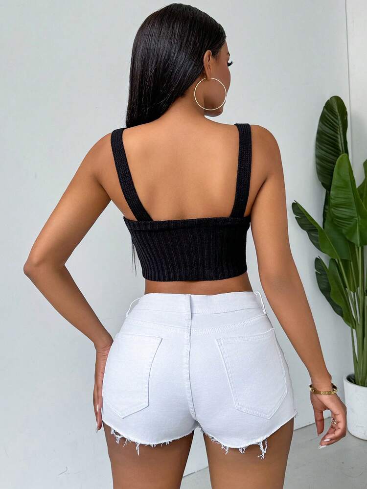 Women's Plain Knit Camisole Top