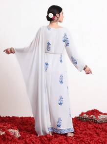 Divindia Vestido bohemio estampado para mujer
