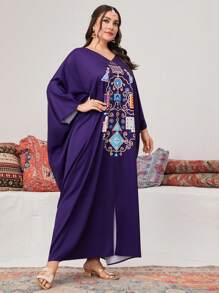 Al Najma Baju Arab Ukuran Plus Bunga Modest - MultiWarna - View 5