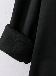 Sudadera Con Capucha Y Estampado De Cruz Para Hombre - Negro - Ver 4