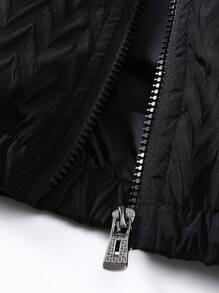 Manfinity Homme Chaqueta De Hombre Con Cremallera De Color Sólido - Negro - Ver 5