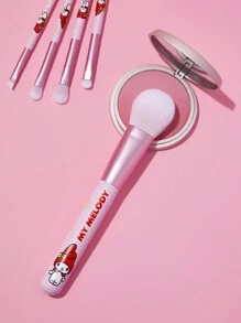 HELLO KITTY AND FRIENDS | SHEIN 1支卡通印花粉色粉底掃 - 紅色 - 查看 1