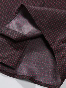 Manfinity Homme 男裝全印花長袖襯衫 - 紅色 - 查看 5