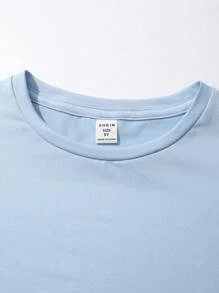 Cartoon Pattern Short Sleeve T-Shirt For Tween Girls