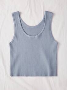 SHEIN Unity พลัสไซส์ เสื้อถัก สีพื้น - สีเทา - ดู 7