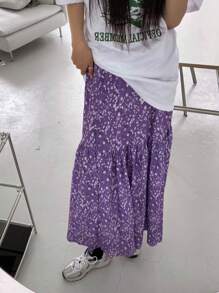 DAZY Váy dài in hình nữ - Màu tím - Xem 6