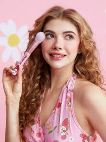 HELLO KITTY AND FRIENDS | SHEIN 1支卡通印花粉色粉底掃 - 紅色 - 查看 7