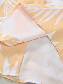 Manfinity Chillmode Nam Ngắn tay Áo sơ mi Với In thực vật - Nhiều màu - Xem 6