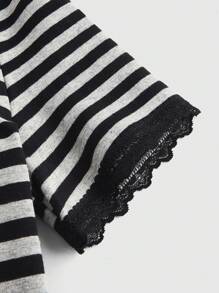 ROMWE Hippie 巫術條紋t恤衫,刺繡黑貓圖案 - 彩色 - 查看 2