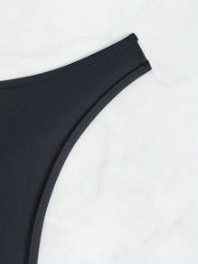 Swim SXY Damen Einfarbige Tanga Bikini Unterteil