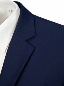 Furuyal 男士五件套西装：西装外套、衬衫、马甲、西裤、领带 - 藏蓝色 - 查看 7