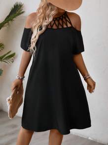 EMERY ROSE Plus Size Dress - Black - View 3