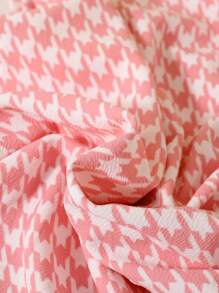 SHEIN 年輕女孩優雅休閒拼色連衣裙 - 粉色 - 查看 3