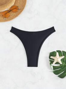 Swim SXY Damen Einfarbige Tanga Bikini Unterteil