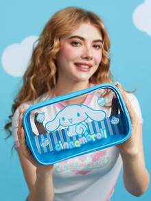 HELLO KITTY AND FRIENDS | SHEIN 可愛卡通印花半透明化妝包 - 淺藍色 - 查看 7