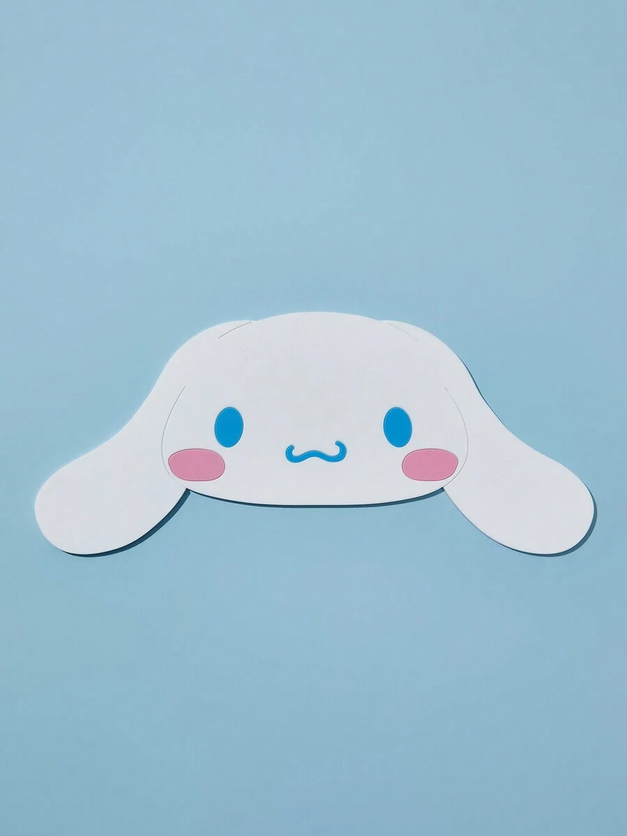 HELLO KITTY AND FRIENDS | SHEIN 1 件可愛兔子設計杯墊 - 藍白色 - 查看 1