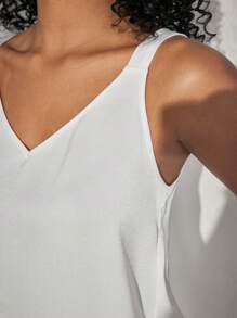 Ocili Leisure Ladies' Solid Color Vest And Shorts Casual Suit Set - White - View 5