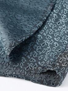 Men's Jacquard Long Sleeve Shirt - Navy Blue - View 6