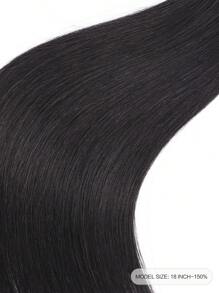 1 pieza Paquete de cabello humano liso, color negro natural, de 10 a 28 pulgadas, extensiones de cabello humano Remy para mujeres