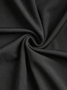 Slaydiva Casual Minimalist Wide Strap V-Neck Fitted Plus Size Ladies Sundress, Suitable For Summer Suitable For Going Out Chic Dress - Black - View 5