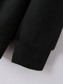 Sudadera Con Capucha Y Estampado De Cruz Para Hombre - Negro - Ver 3