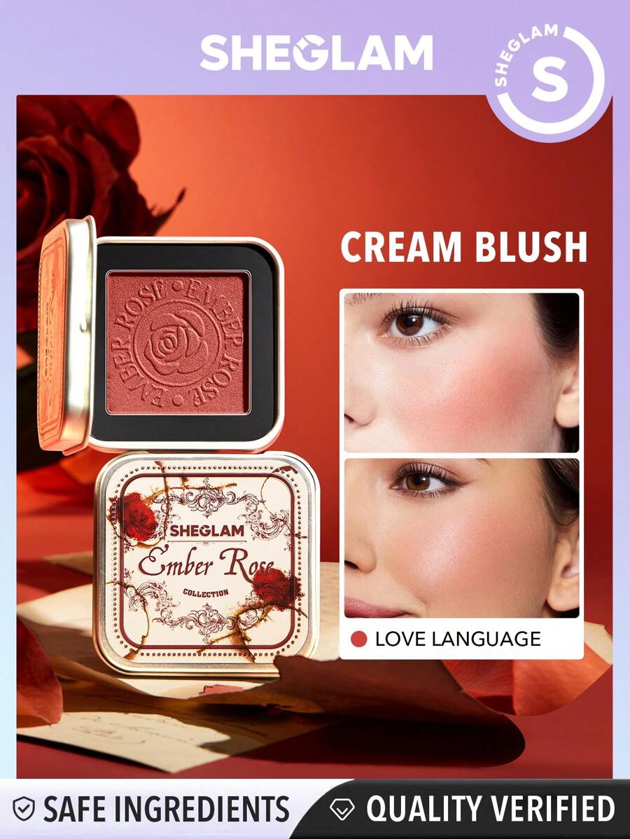 SHEGLAM Ember Rose Eternal Flame Cream BlushLove Language Valentines