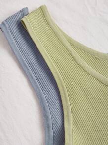 SHEIN Unity พลัสไซส์ เสื้อถัก สีพื้น - สีเทา - ดู 3