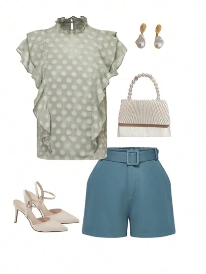 SHEIN Clasi Solid Color Women's Straight Shorts  Summer Women  Shorts