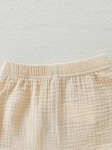 SHEIN Vintaside Kids 3入組/包嬰兒女孩純色荷葉邊短褲 - 彩色 - 查看 7