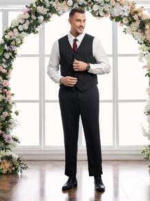 GENTILAND 條紋編織休閒套裝三件套(大尺碼)