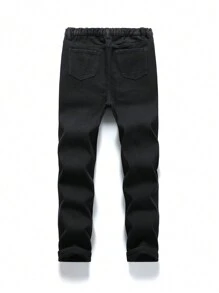 Jean Cónico Con Estampado De Esqueleto Para Adolescentes - Negro - Ver 2