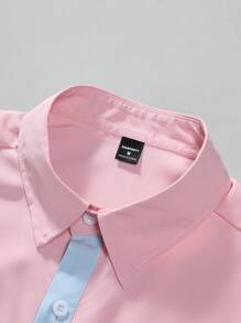Genlund Men's Casual Graphic Color Block Short Sleeve Collar Shirt, For Going Out, Holiday - Multicolor - View 6