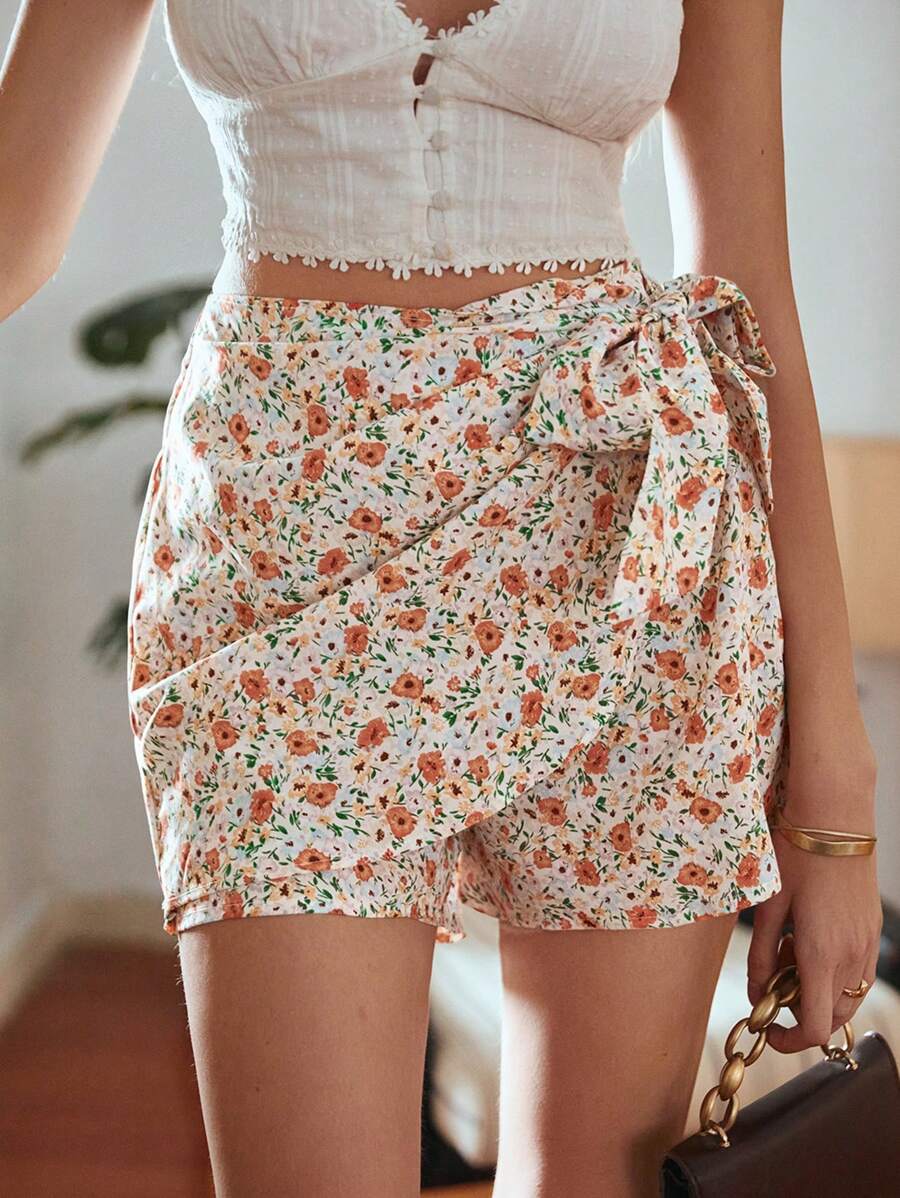 GENKIRA Random Printed Women's Shorts - Multicolor - View 1