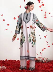 Divindia 女裝印花a字裙