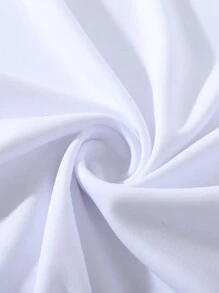 Claim Dot 超大男士卡通和日文字母图案 T 恤 - 白色 - 查看 5