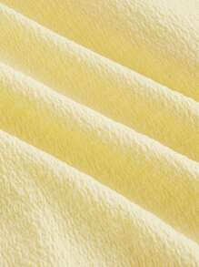 SHEIN MOD 女士純色無肩帶打結連衣裙 - 黃色 - 查看 4