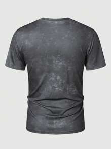 Manfinity LEGND Men's Slogan & Motorcycle Printed Short Sleeve T-Shirt