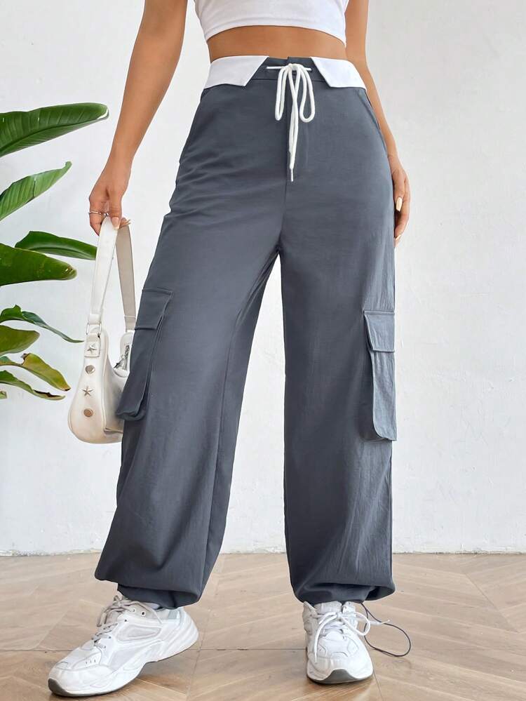 Stylish Drawstring Utility Pants