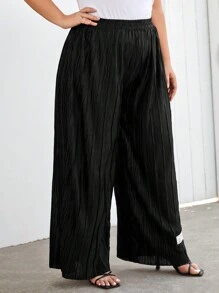 Mulvari Kích thước lớn Của phụ nữ Vá chữ cái Quần - màu đen - Xem 4